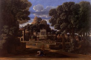 フォシオンの灰のいる風景 作： Nicolas Poussin